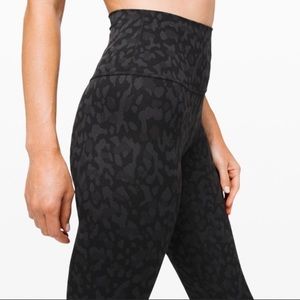 Lululemon Wunder Under Luxtreme Black Animal Print
